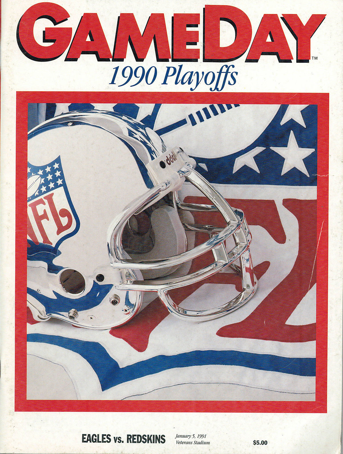 NFL Program: Philadelphia Eagles vs. Washington Redskins (January 5, 1991)