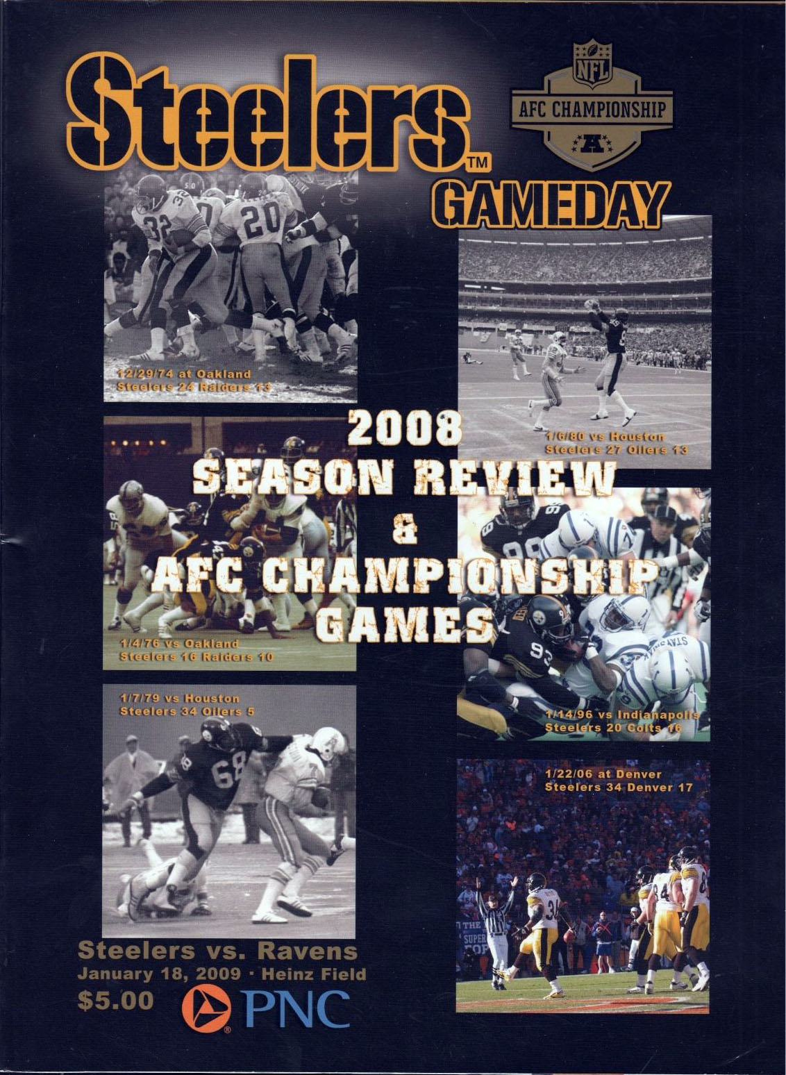 NFL Program: Pittsburgh Steelers vs. Baltimore Ravens (January 18, 2009)