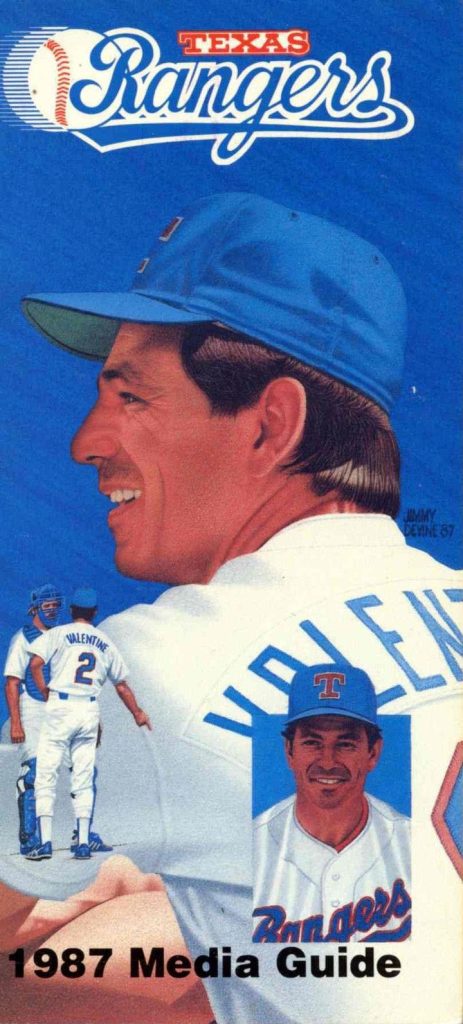 MLB Media Guide: Texas Rangers (1987)