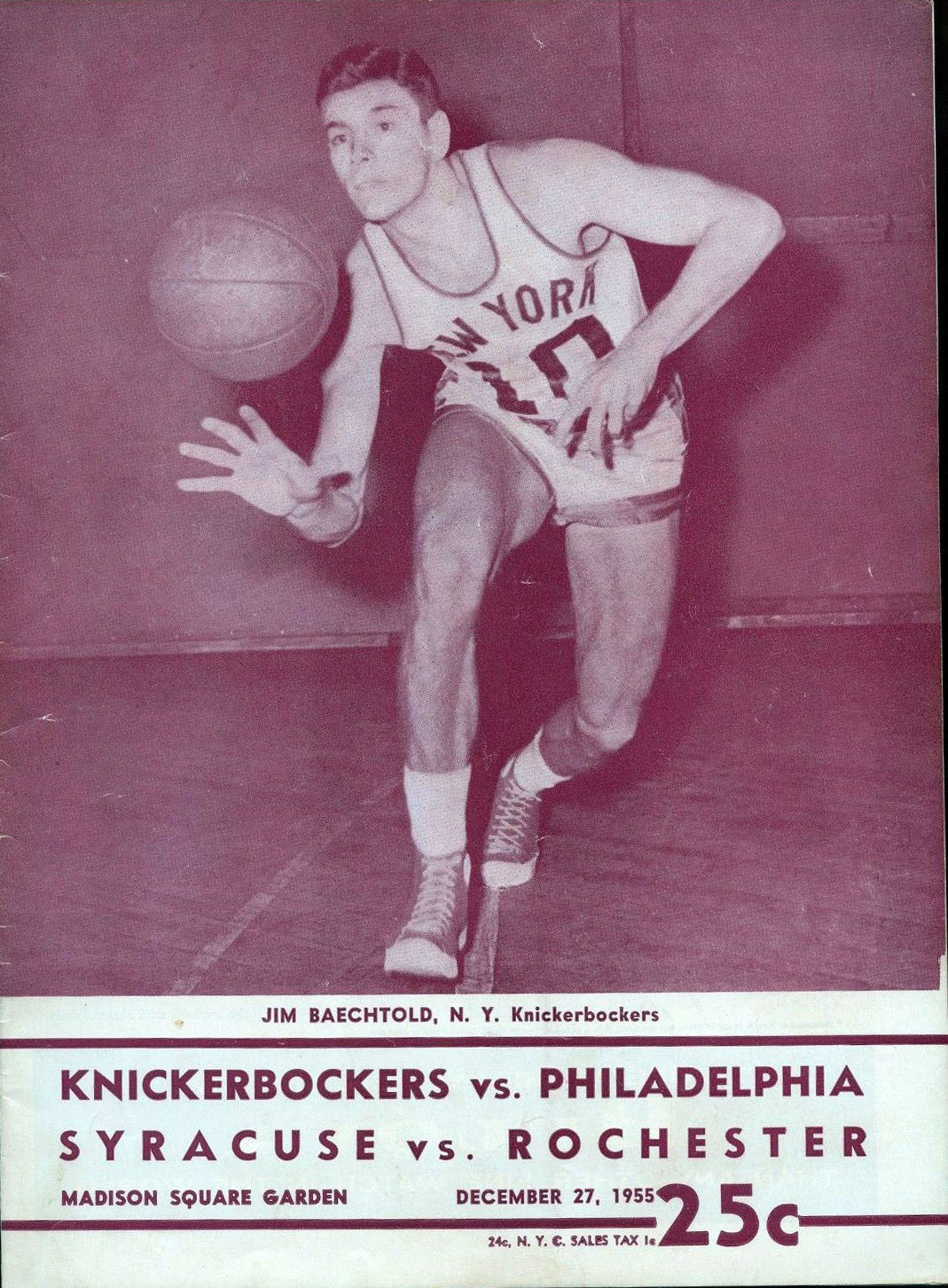 1955-56 New York Knicks program