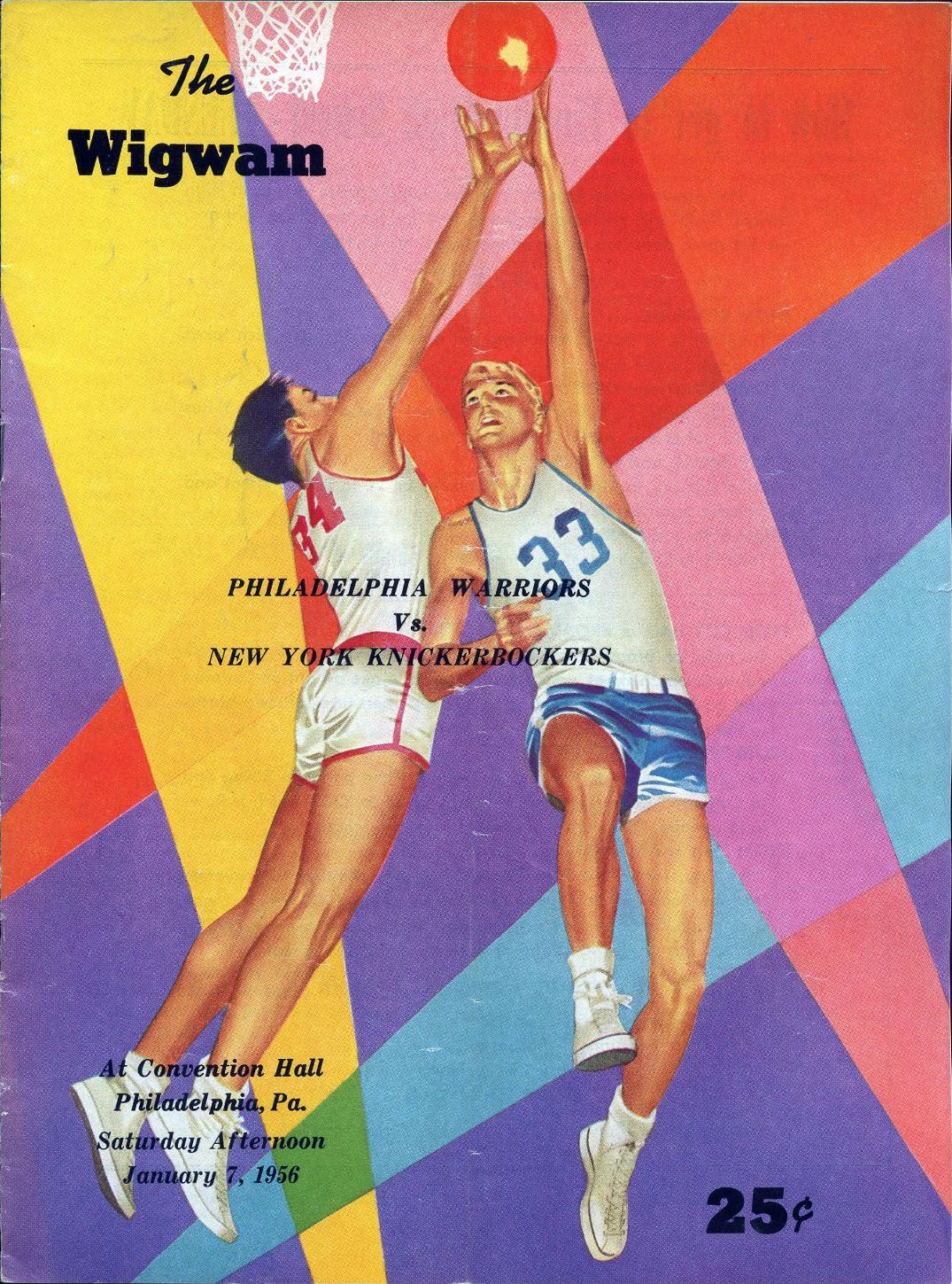 1955-56 Philadelphia Warriors program
