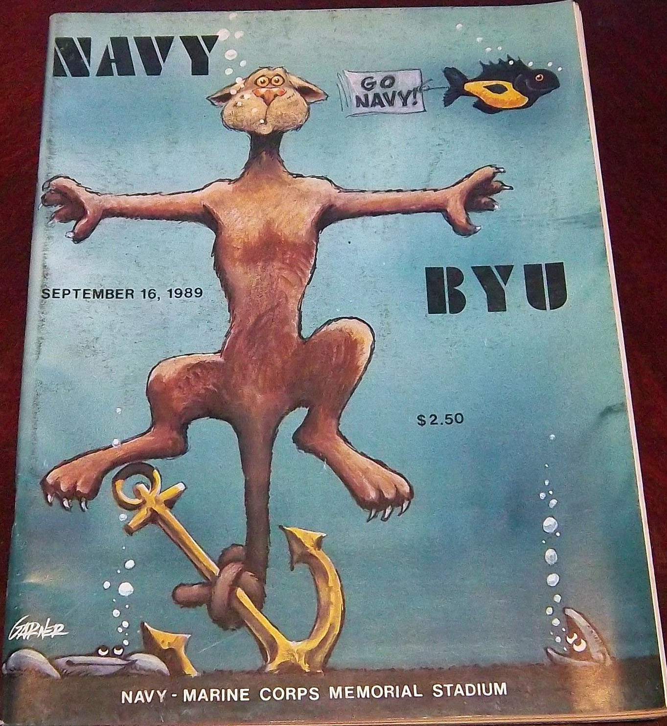 College Football Program: Navy Midshipmen vs. BYU Cougars (September 16, 1989)