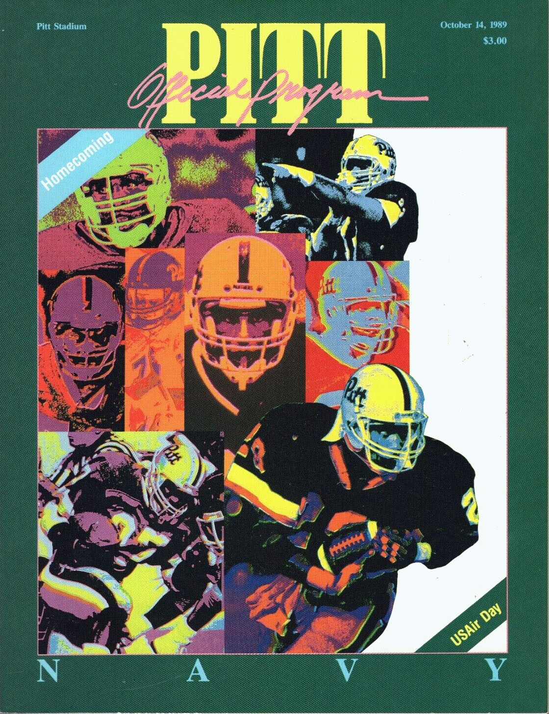 College Football Program: Pittsburgh Panthers vs. Navy Midshipmen (October 14, 1989)
