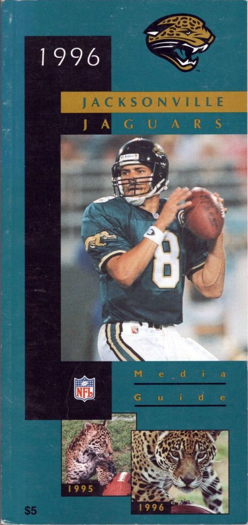 1996 Jacksonville Jaguars media guide