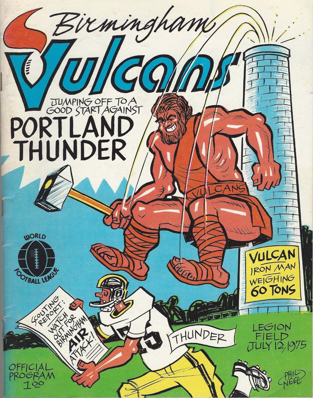 Birmingham Vulcans vs. Portland Thunder (July 12, 1975)