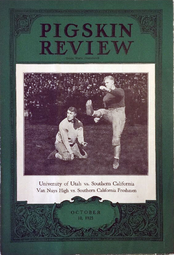 College Football Program: USC Trojans vs. Utah Utes (October 10, 1925)