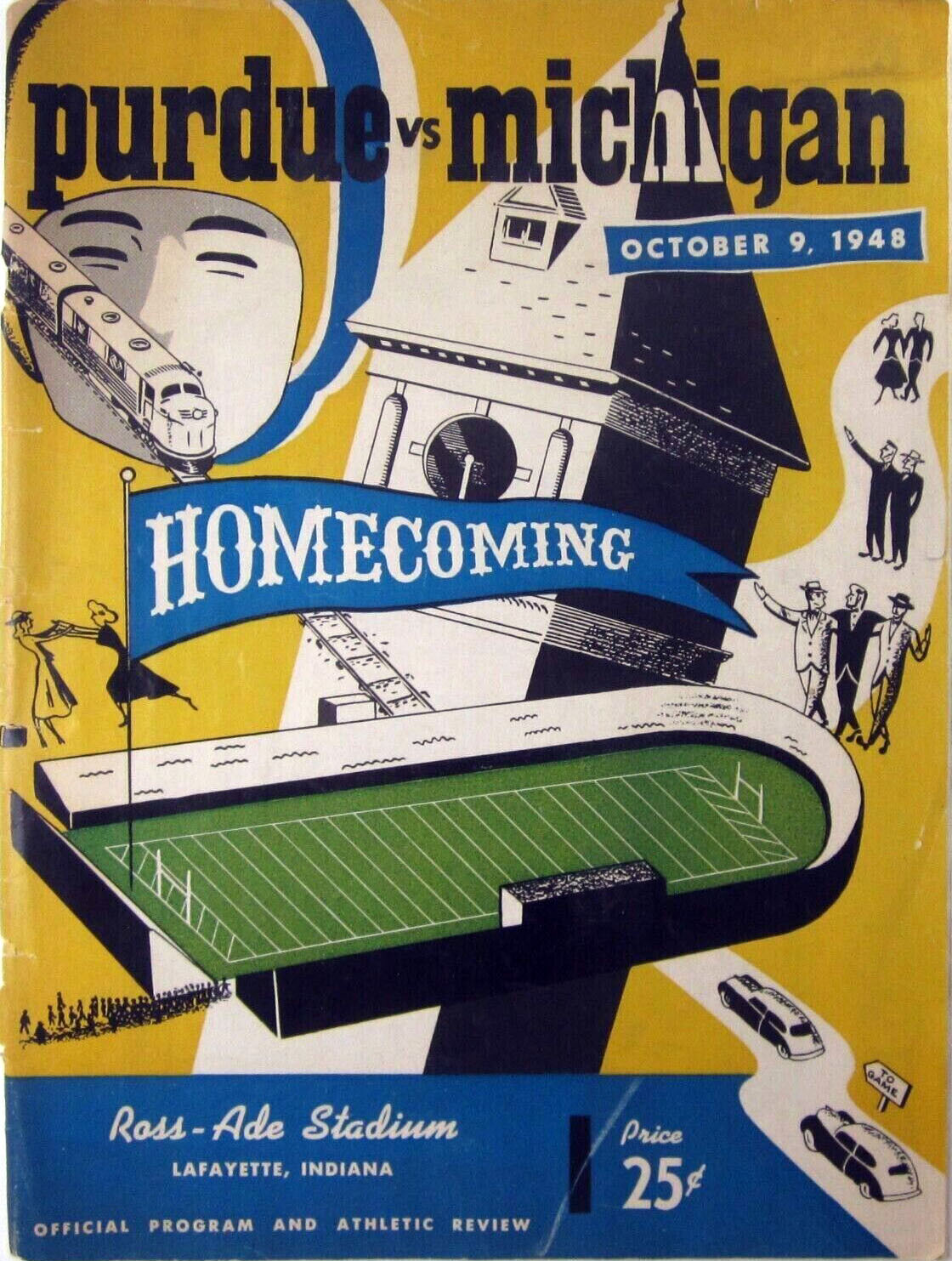 College Football Program: Purdue Boilermakers vs. Michigan Wolverines (October 9, 1948)