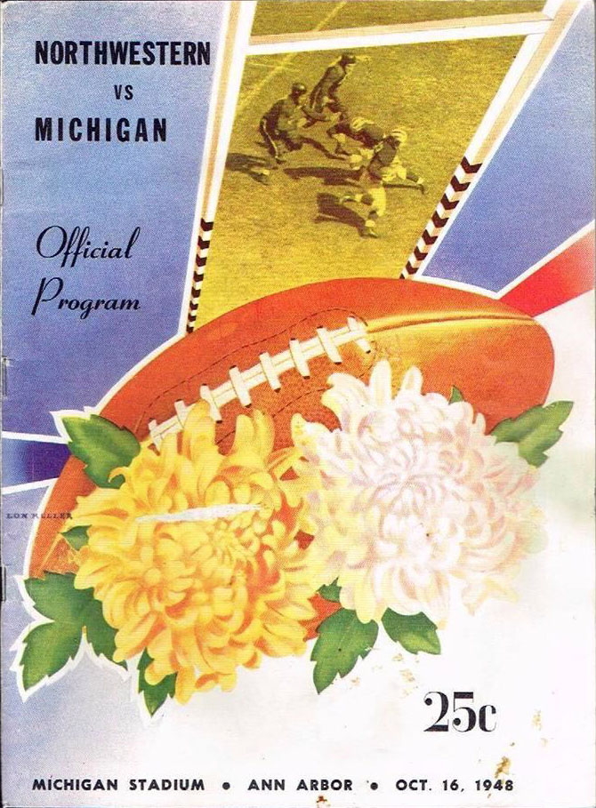 College Football Program: Michigan Wolverines vs. Northwestern Wildcats (October 16, 1948)