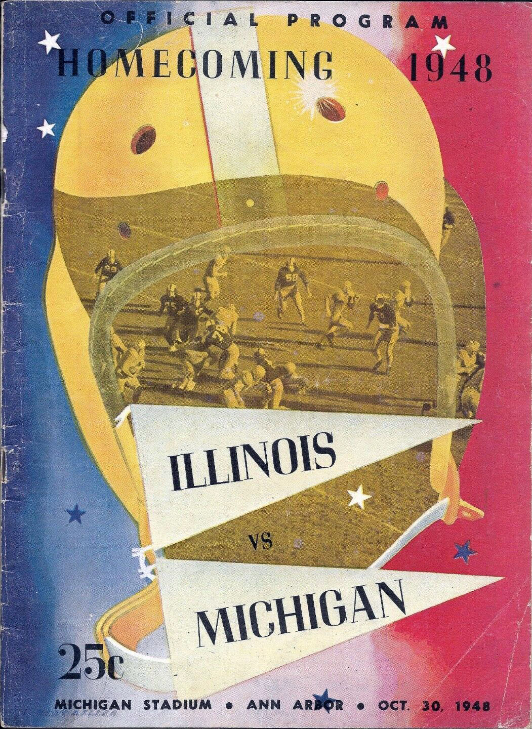 College Football Program: Michigan Wolverines vs. Illinois Fighting Illini (October 30, 1948)