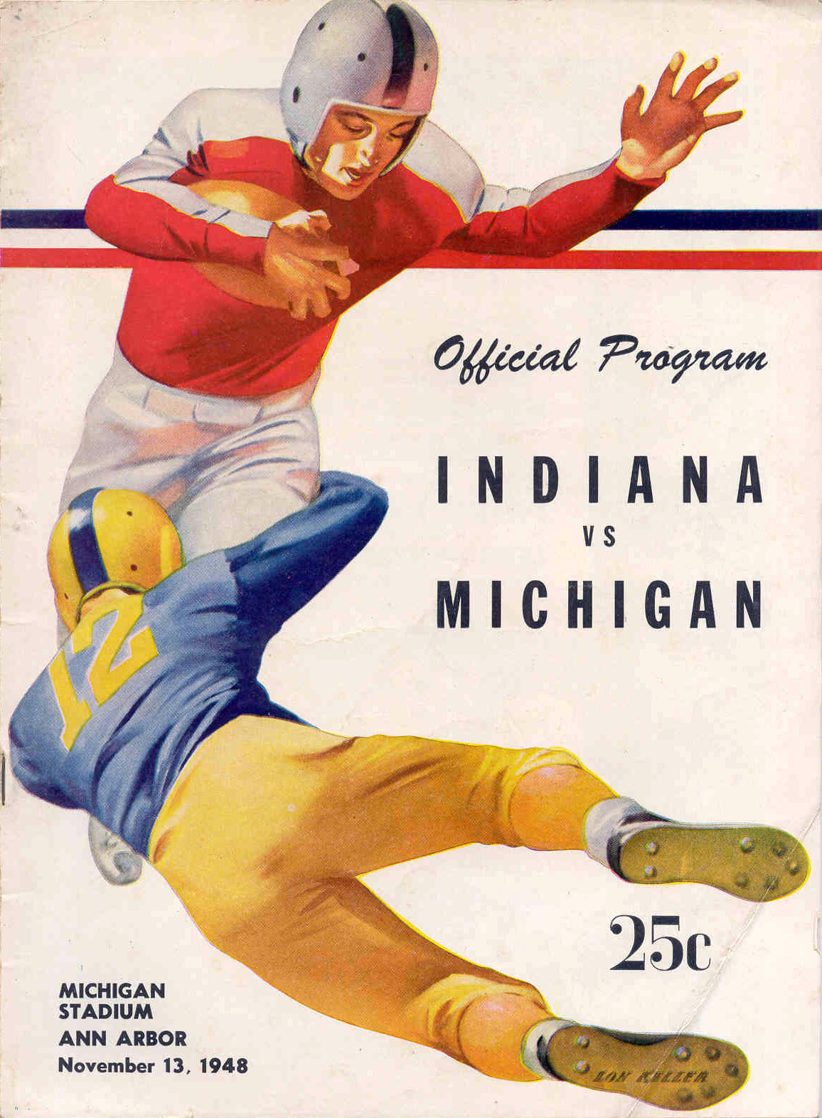 College Football Program: Michigan Wolverines vs. Indiana Hoosiers (November 13, 1948)