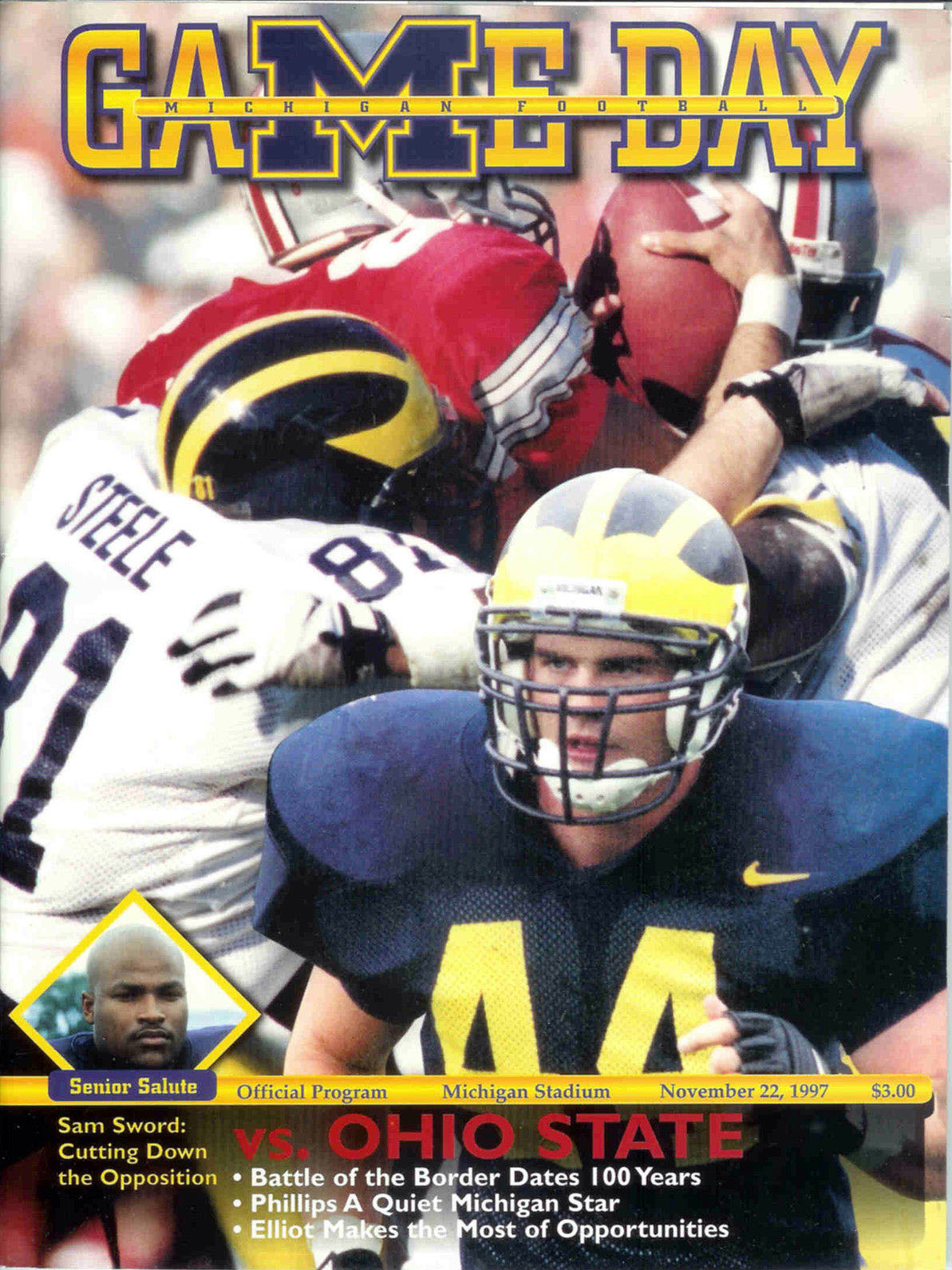 College Football Program: Michigan Wolverines vs. Ohio State Buckeyes (November 22, 1997)