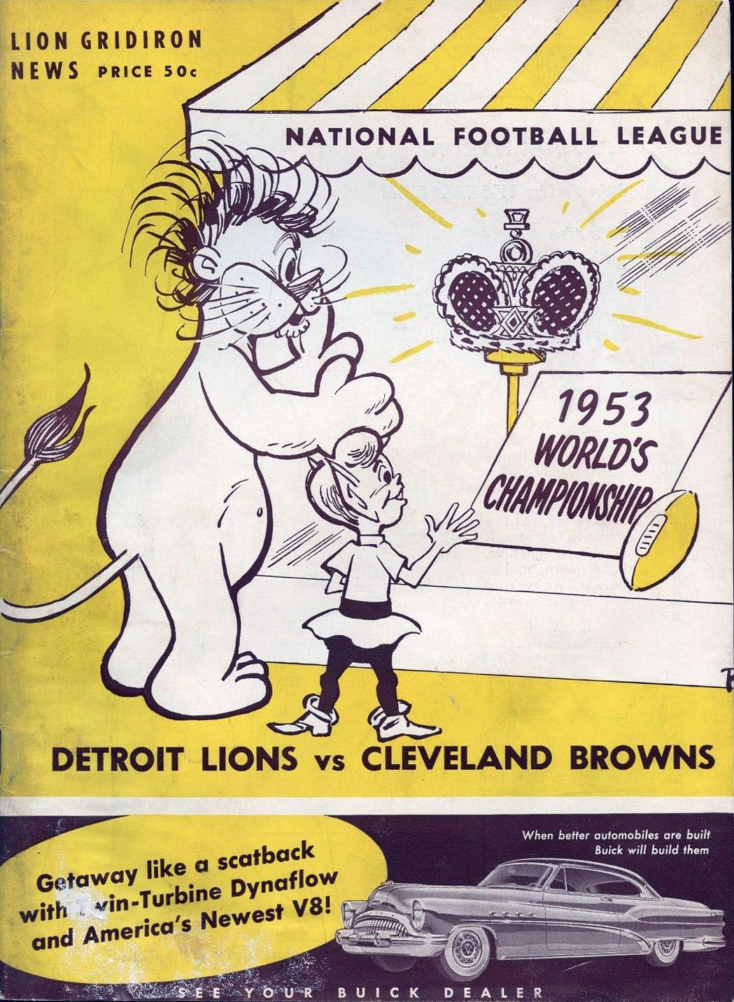 NFL Program: Cleveland Browns vs. Detroit Lions (December 27, 1953)