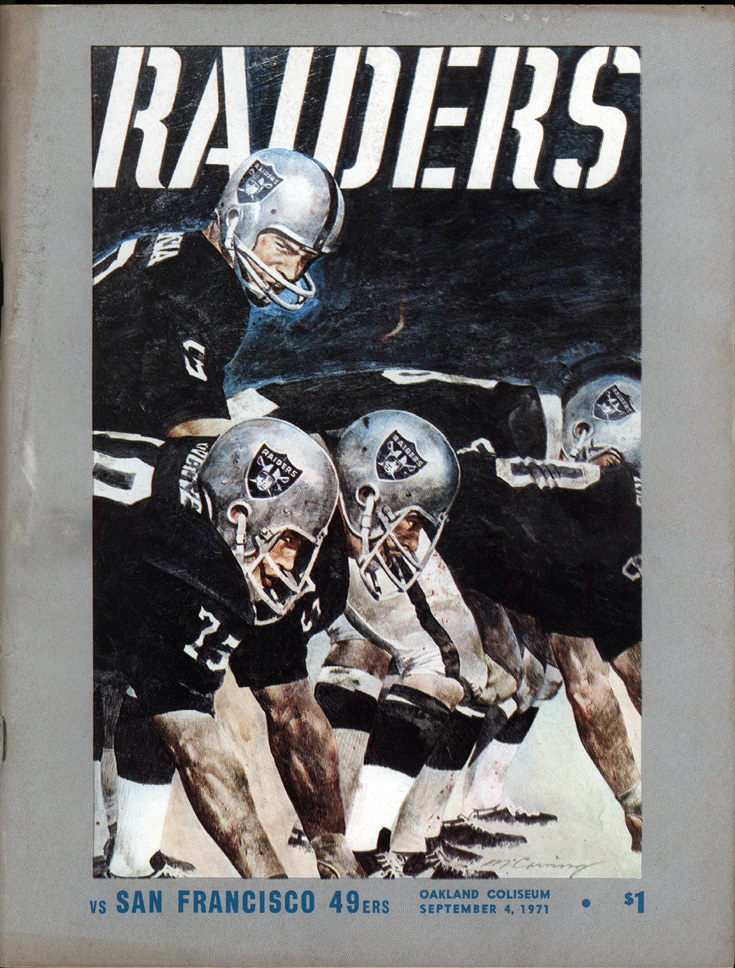 NFL Program: Oakland Raiders vs. San Francisco 49ers (September 4, 1971)