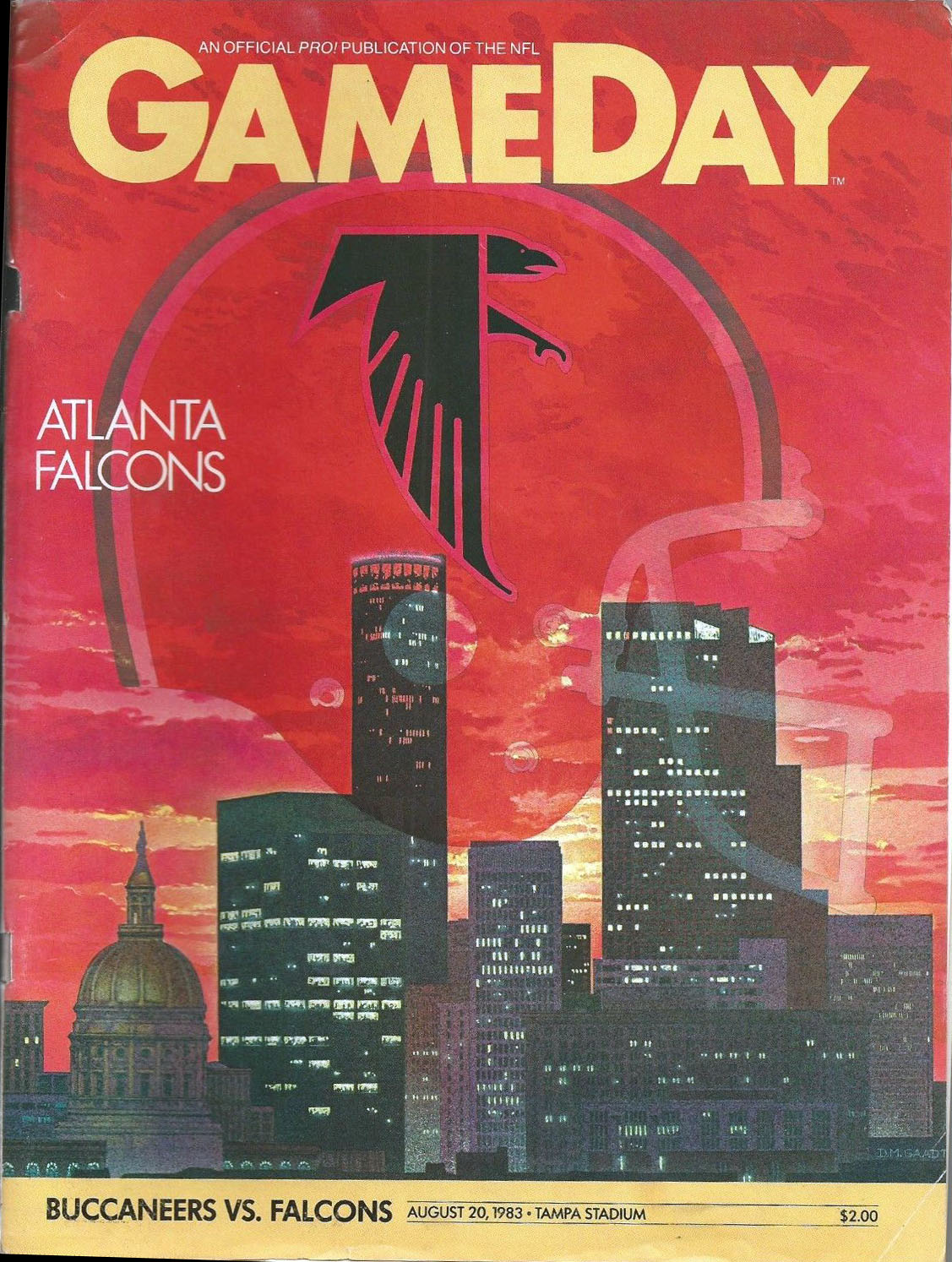 NFL Program: Tampa Bay Buccaneers vs. Atlanta Falcons (August 20, 1983)