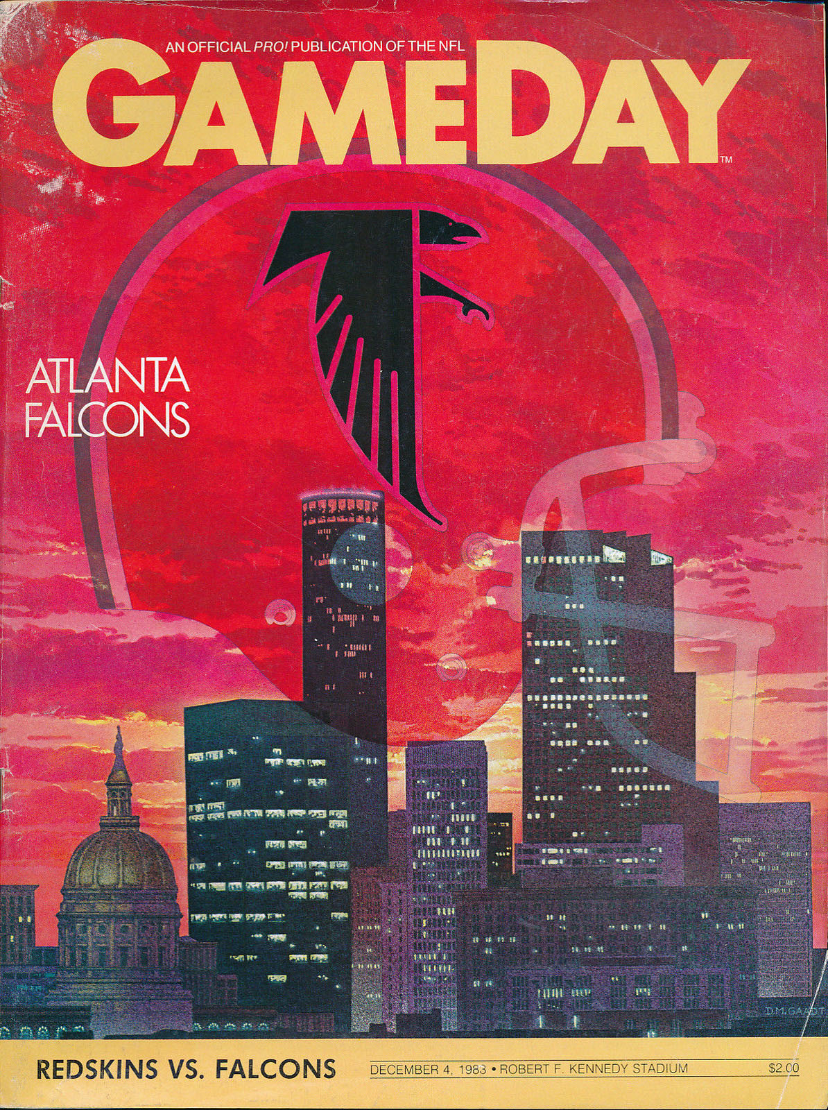 NFL Program: Washington Redskins vs. Atlanta Falcons (December 4, 1983)