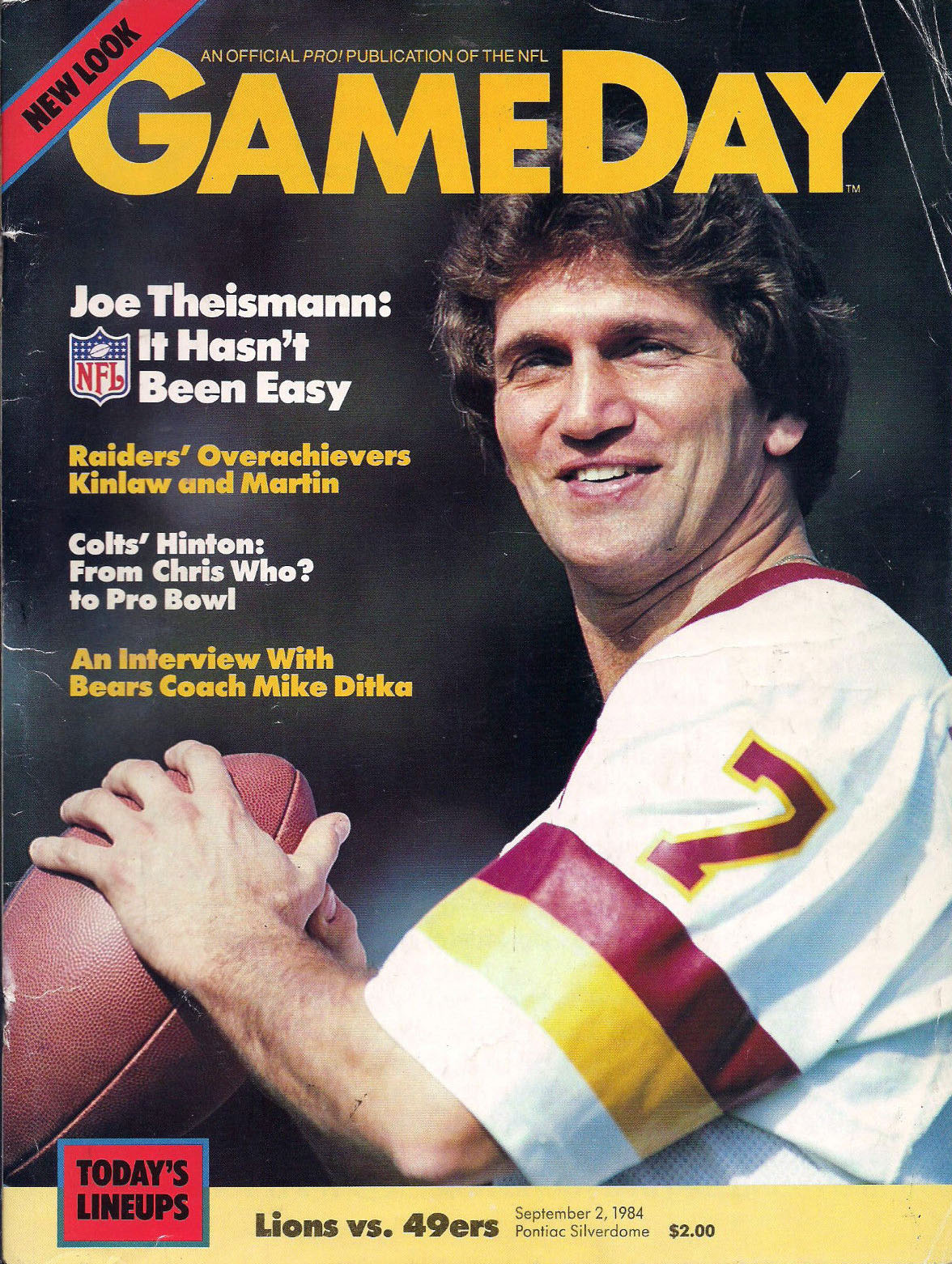 NFL Program: Detroit Lions vs. San Francisco 49ers (September 2, 1984)