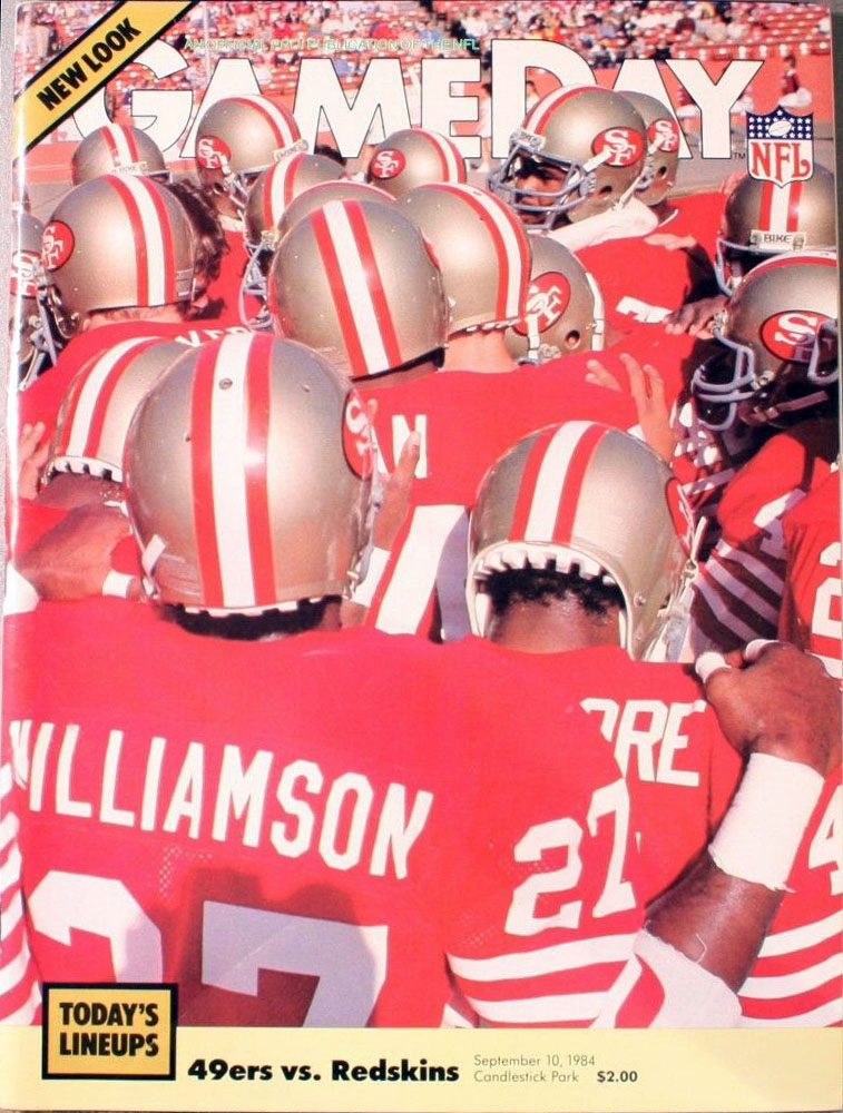 NFL Program: San Francisco 49ers vs. Washington Redskins (September 10, 1984)