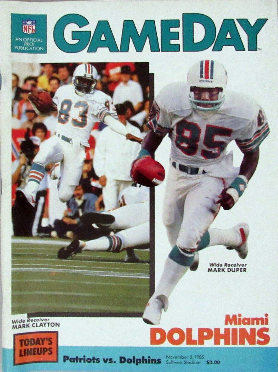 New England Patriots vs. Miami Dolphins (November 3, 1985)