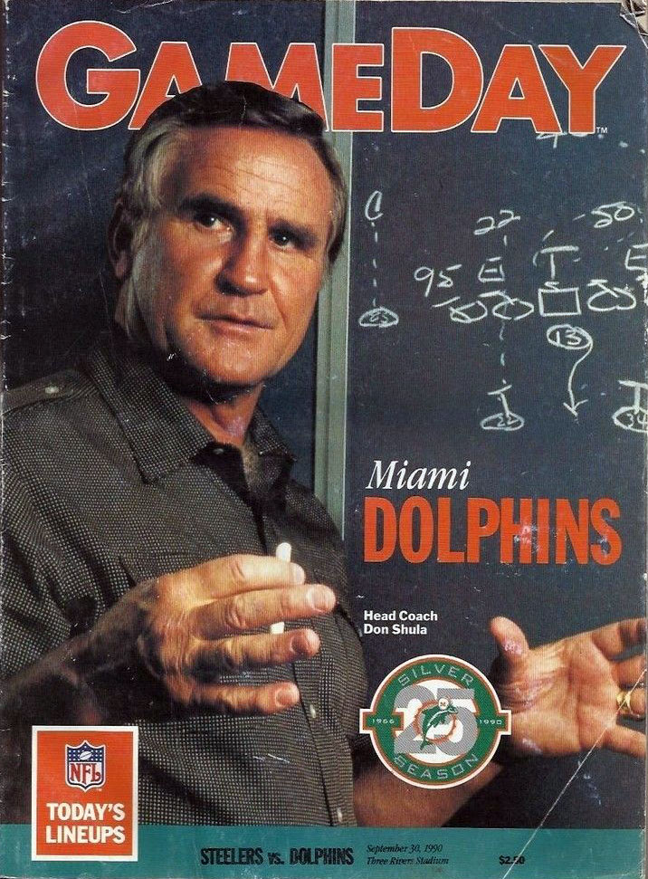 NFL Program: Pittsburgh Steelers vs. Miami Dolphins (September 30, 1990)