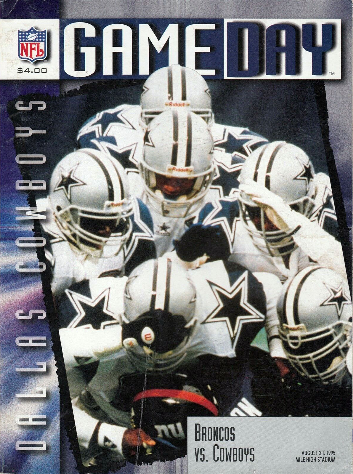 NFL Program: Denver Broncos vs. Dallas Cowboys (August 21, 1995)