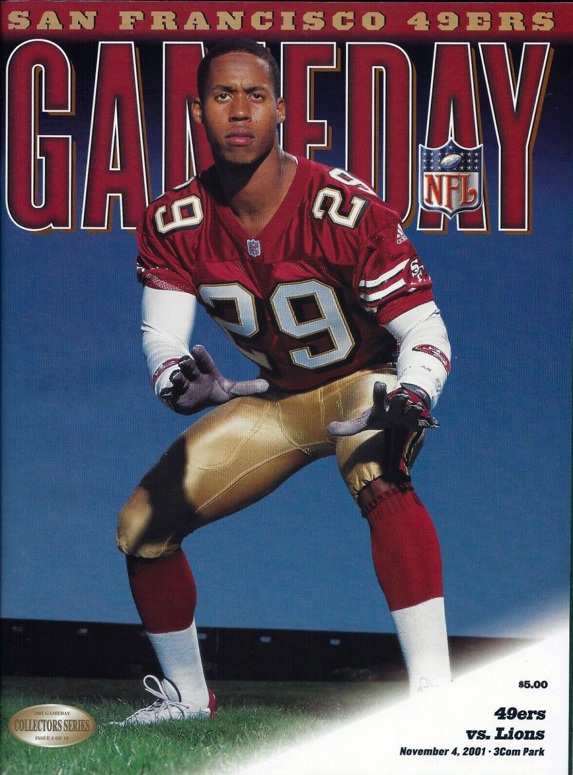 NFL Program: San Francisco 49ers vs. Detroit Lions (November 4, 2001)