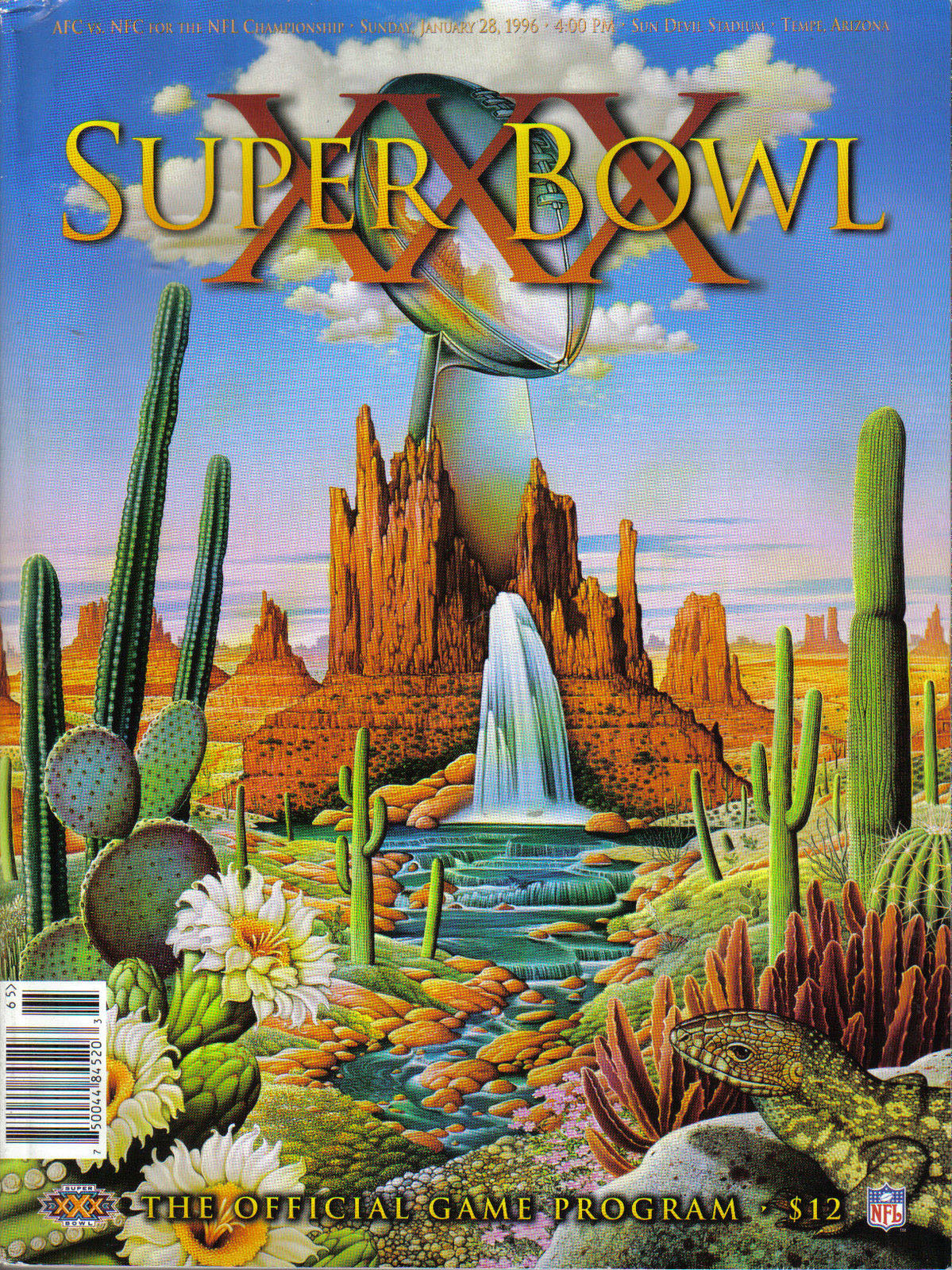 NFL Super Bowl XXX Game Program: Pittsburgh Steelers vs. Dallas Cowboys (January 28, 1996)