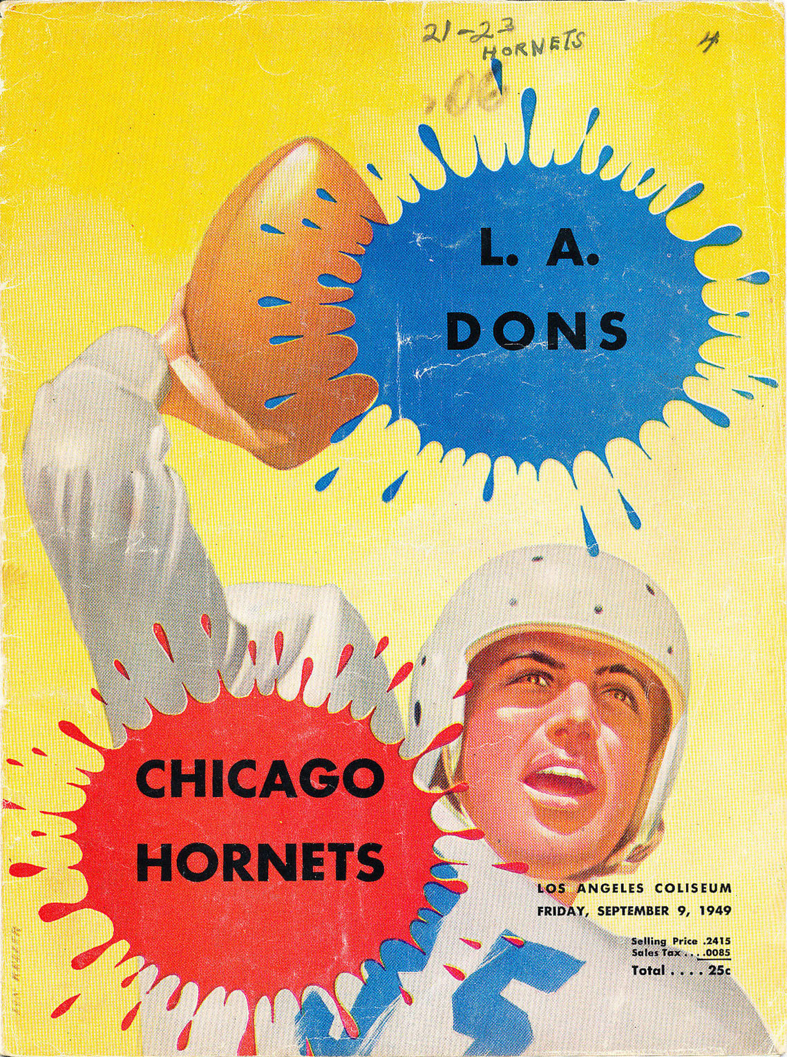 AAFC Program: Los Angeles Dons vs. Chicago Hornets (September 9, 1949)