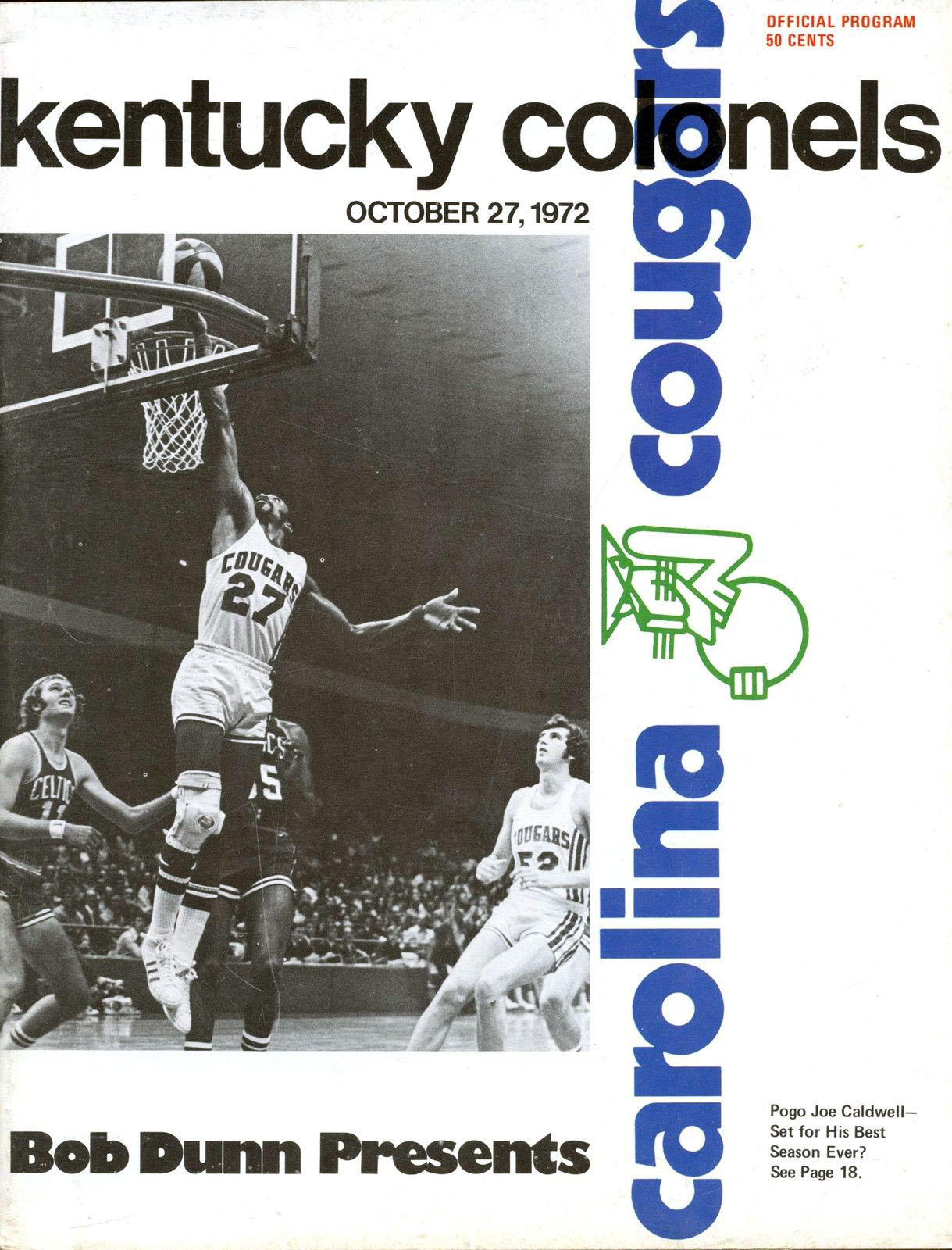 1972-73 Carolina Cougars program