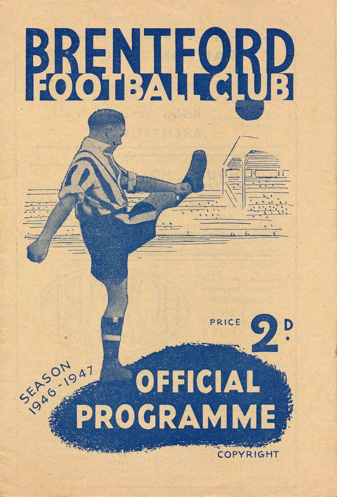 1946-47 Brentford home program