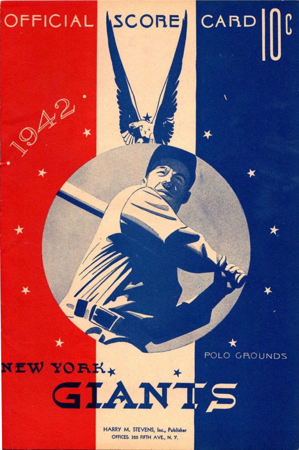 1942 New York Giants program/scorecard