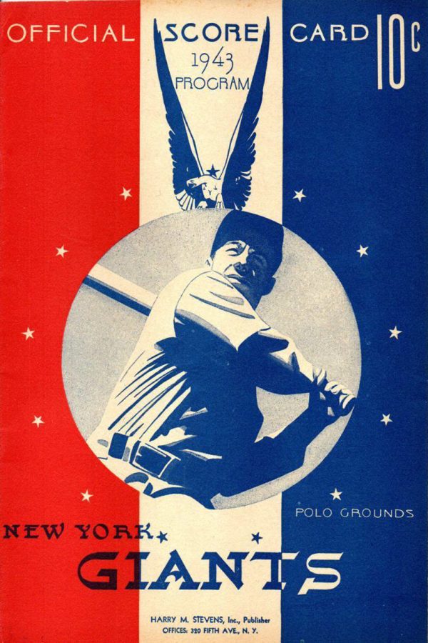 1943 New York Giants program/scorecard