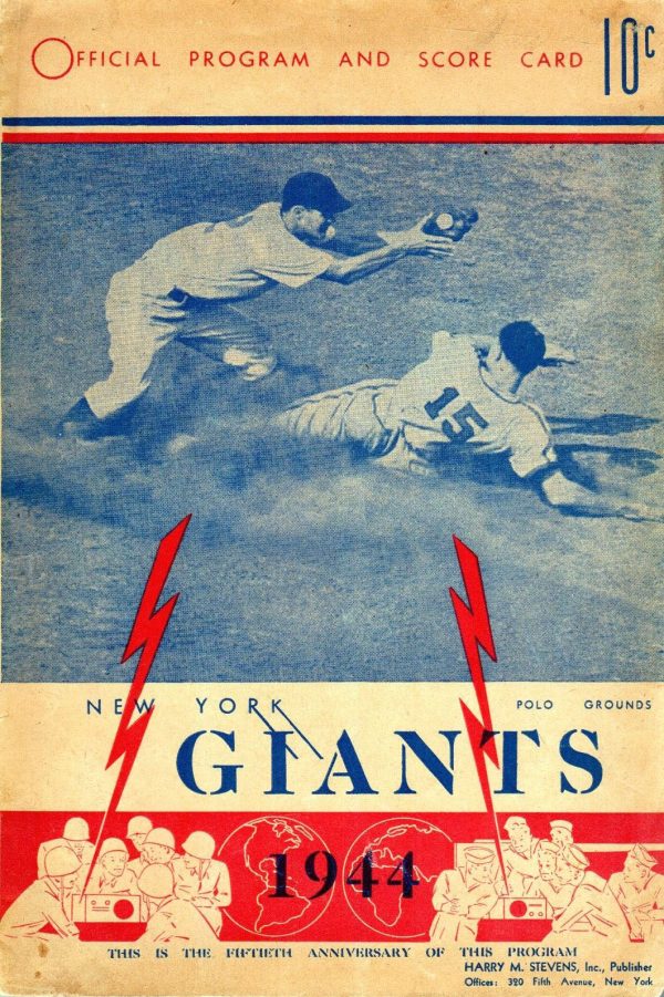 1944 New York Giants program/scorecard