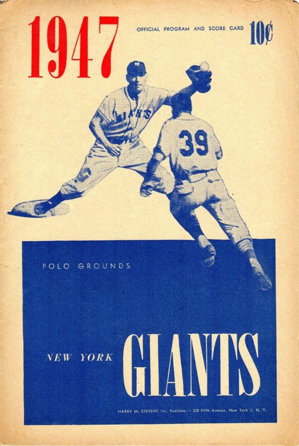 1947 New York Giants program/scorecard