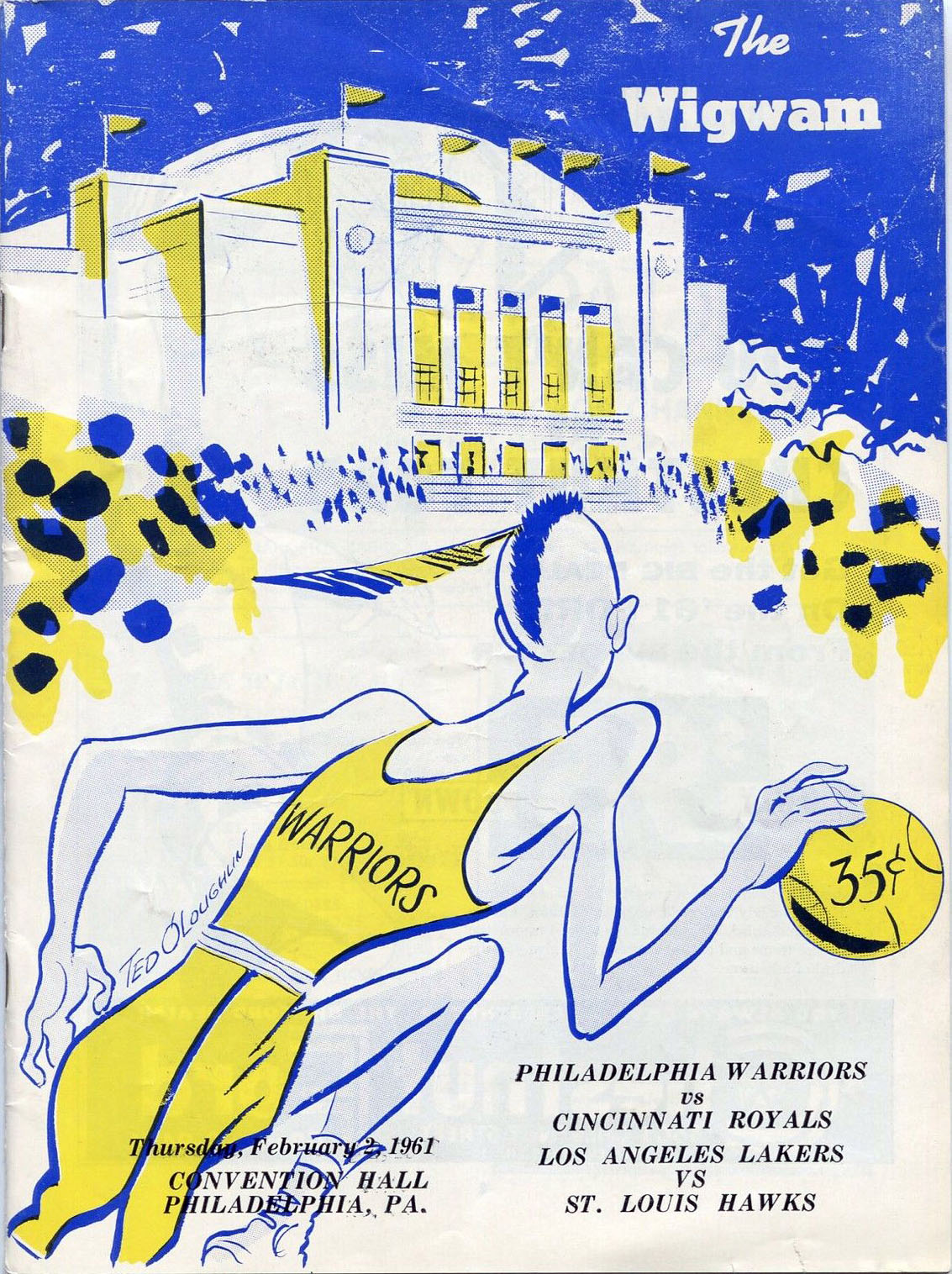 1960-61 Philadelphia Warriors program