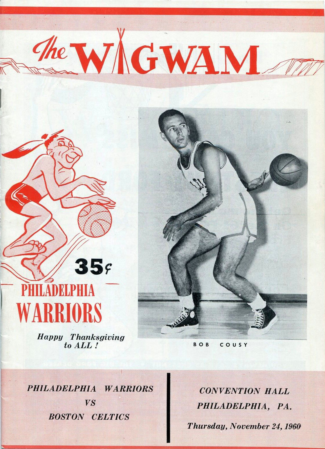 1960-61 Philadelphia Warriors program