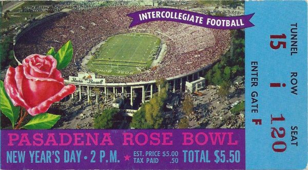 1959 Rose Bowl ticket