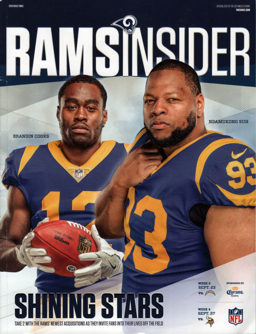 NFL Program: Los Angeles Rams vs. Los Angeles Chargers (September 23, 2018)