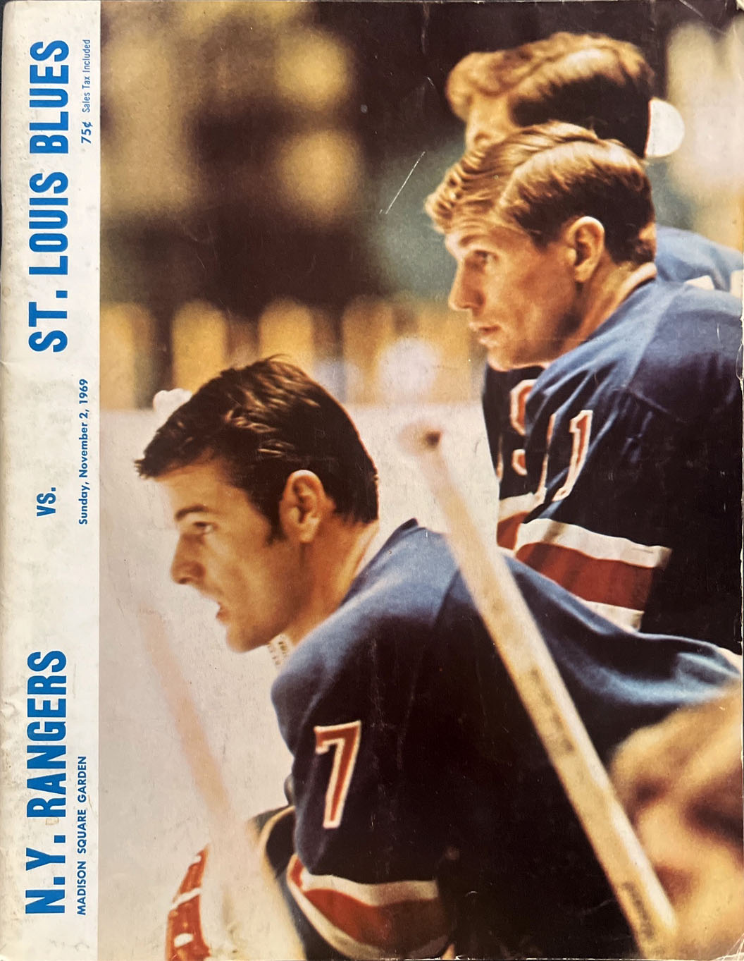 1969-70 New York Rangers program