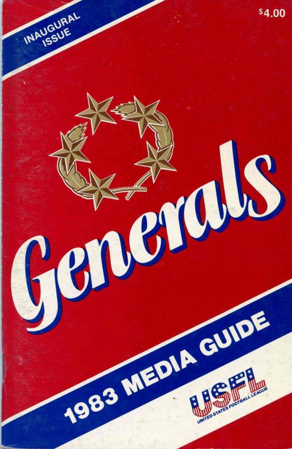 1983 New Jersey Generals media guide