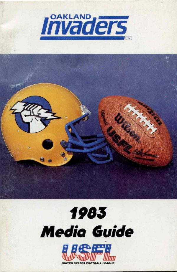 1983 Oakland Invaders media guide