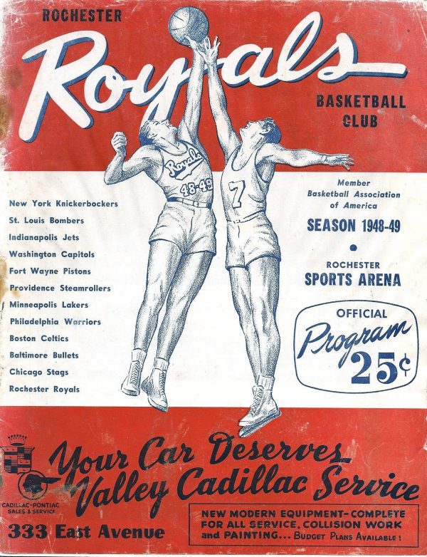 1948-49 Rochester Royals program