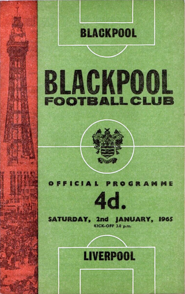 English Football Program: Blackpool vs. Liverpool (January 2, 1965)