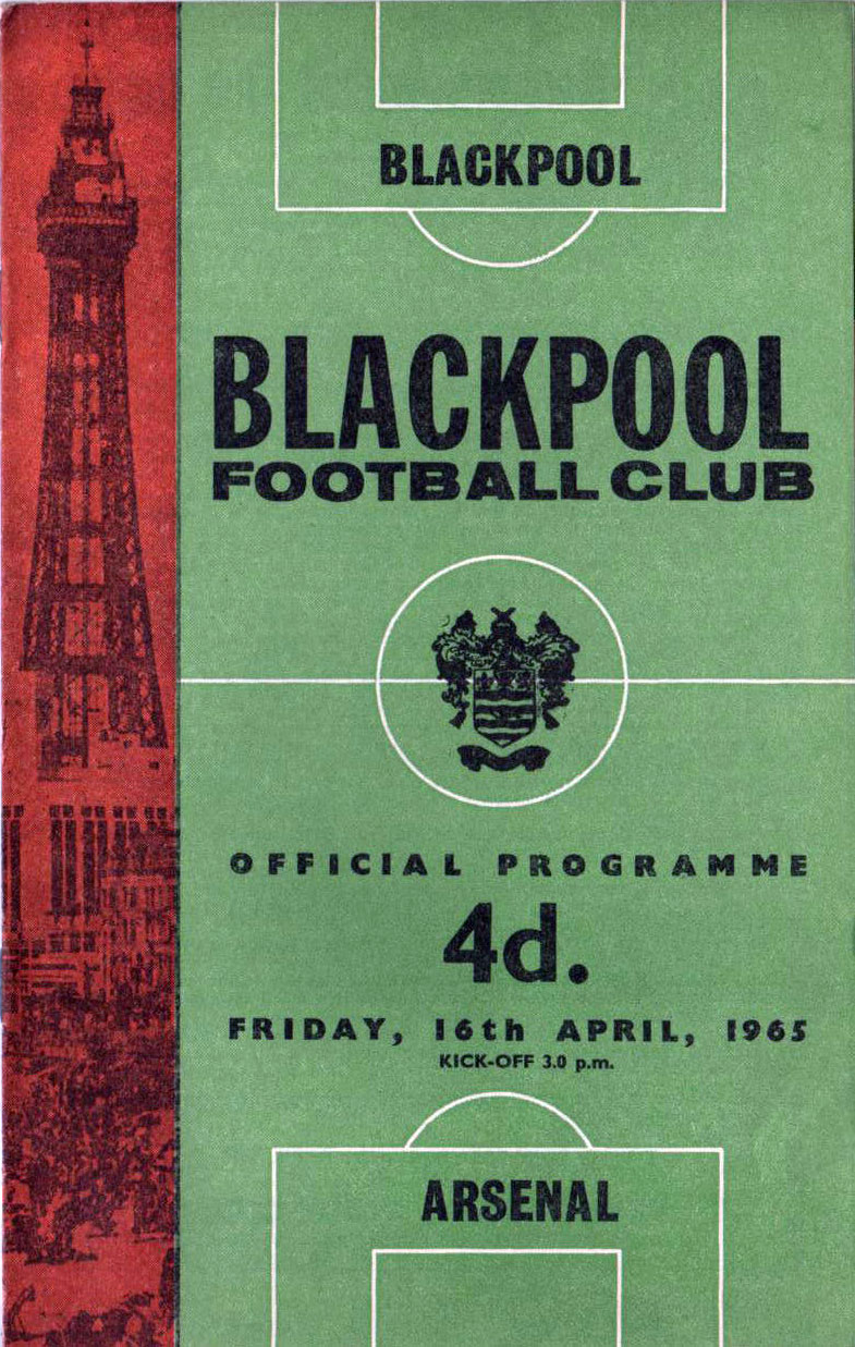 English Football Program: Blackpool vs. Arsenal (April 16, 1965)