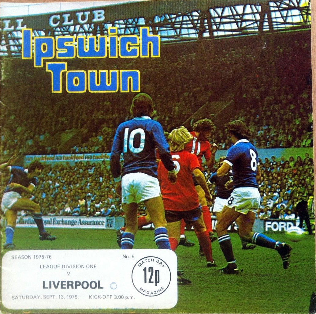 English Football Program: Ipswich Town vs. Liverpool (September 13, 1975)