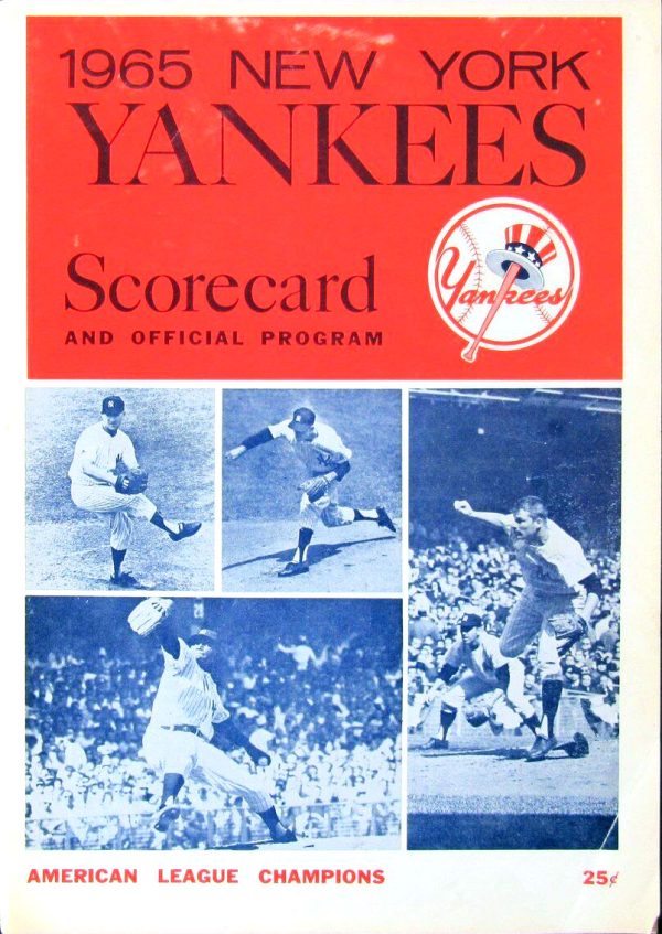 1965 New York Yankees program