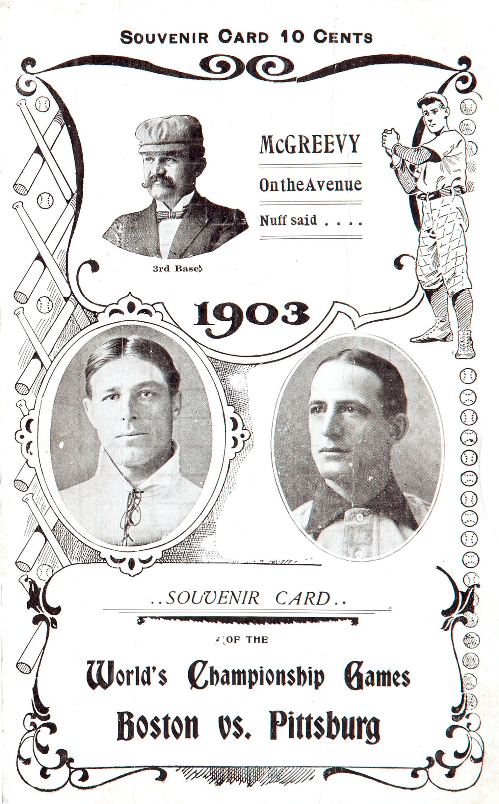 1903 World Series program (Boston Americans vs. Pittsburgh Pirates)