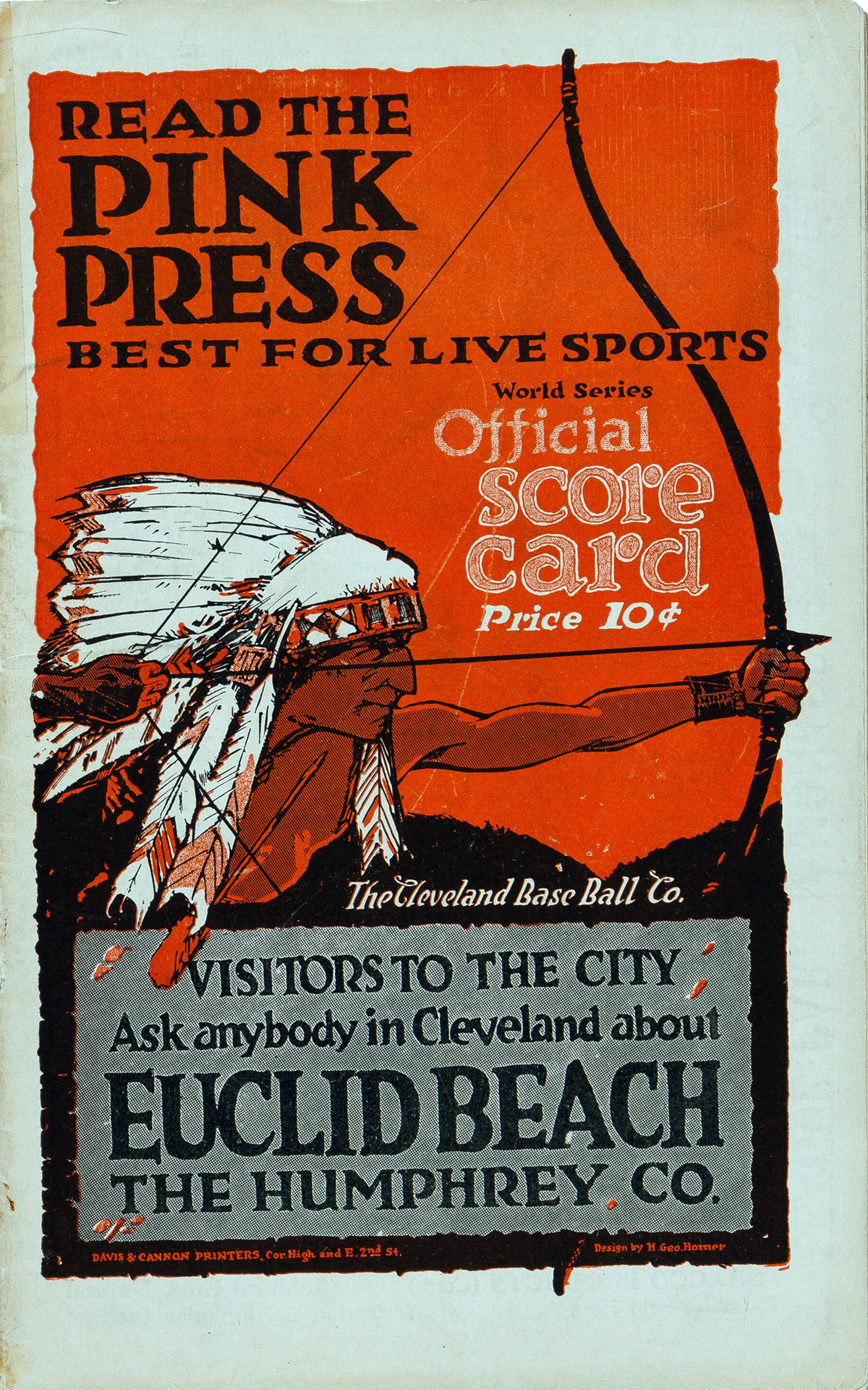 1920 Cleveland Indians World Series program