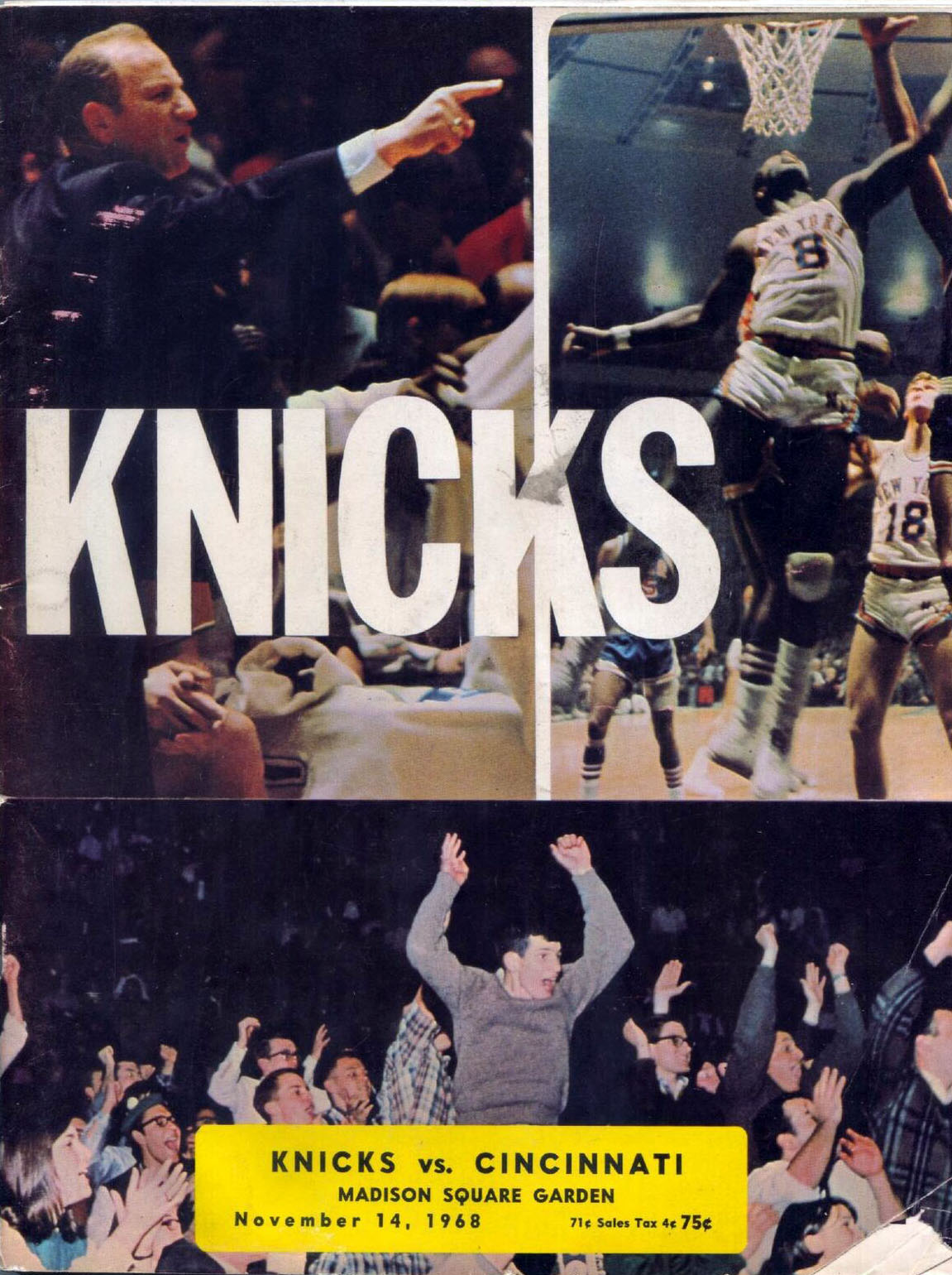 1968-69 New York Knicks program