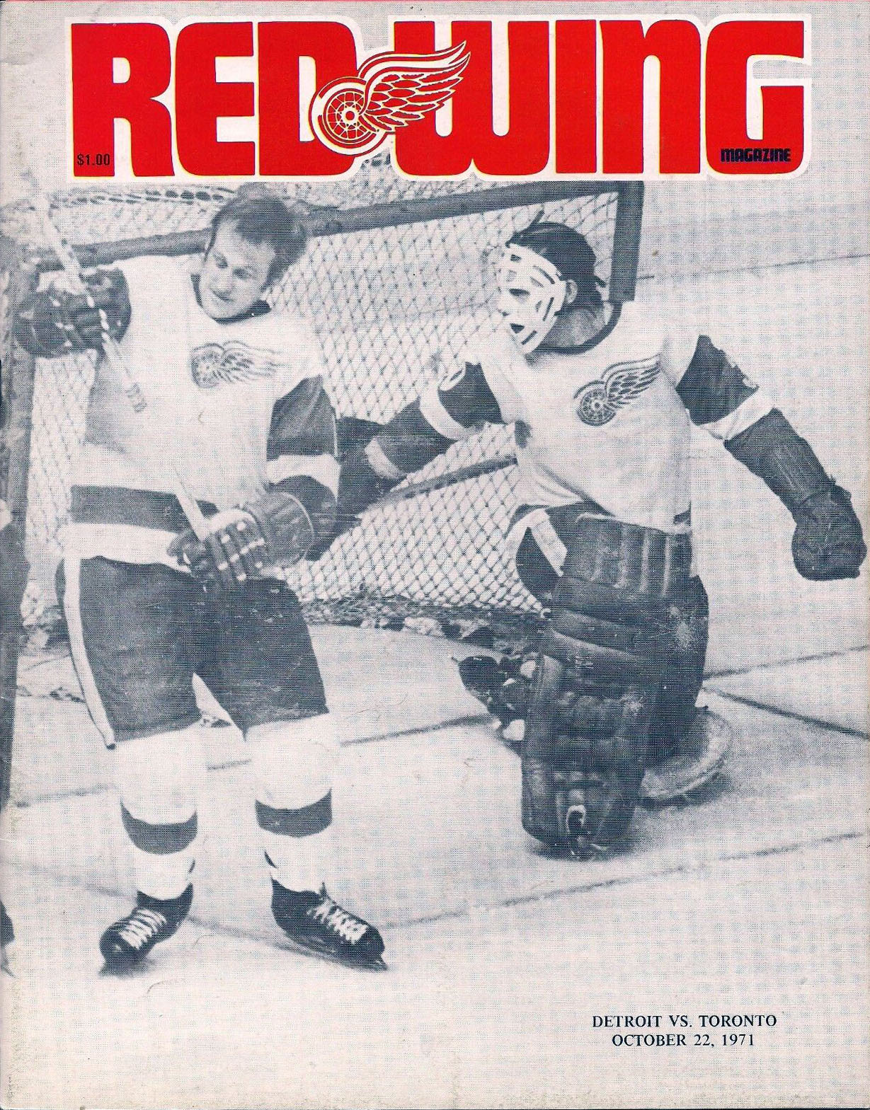 1971-72 Detroit Red Wings program