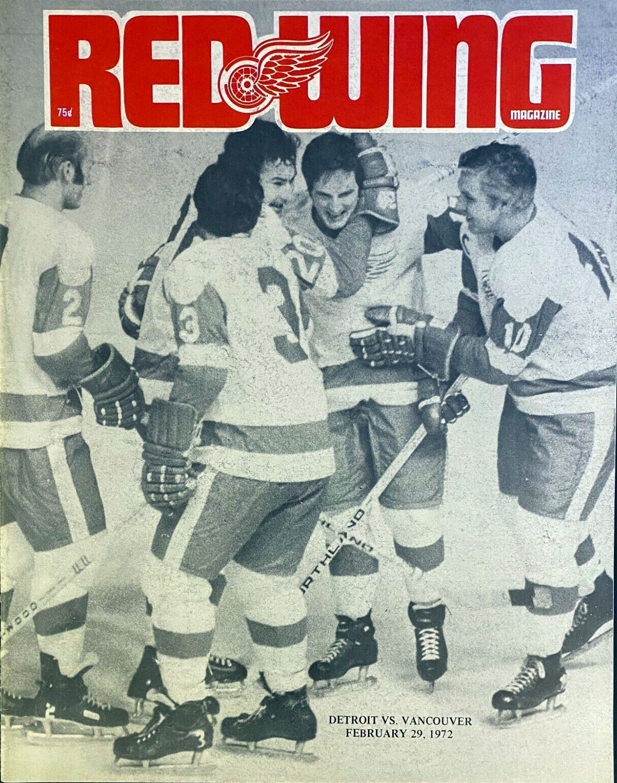 1971-72 Detroit Red Wings program